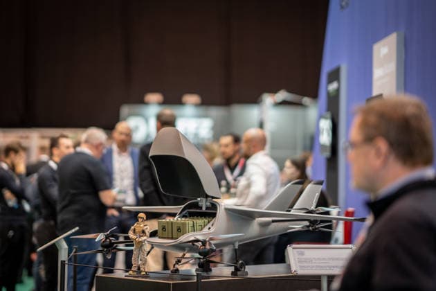Blick in die Ausstellungshallen und auf das Messegelände -;Rüstungsmesse Euro Defence Expo 2026 in Essen, Deutschland, Essen Nordrhein-Westfalen Deutschland Messegelände