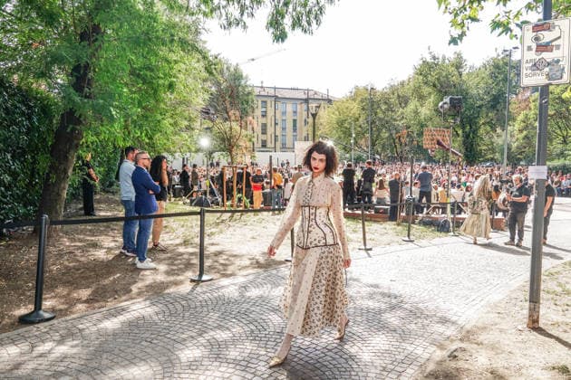 IPA88872280 - MILAN - Milan Women s Fashion Week Spring Summer 2026 2027 - Antonio Marras s fashion show at the Stendhal Gardens - Vincenzo Muccioli in the Solari Tortona area.  Copyright: xEmanuelexRobertoxDexCarlix xx IPA88872280