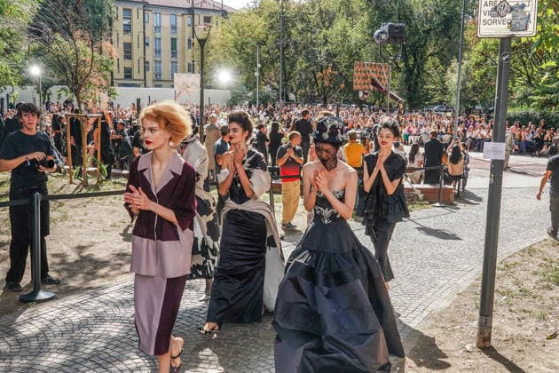 IPA88872332 - MILAN - Milan Women s Fashion Week Spring Summer 2026 2027 - Antonio Marras s fashion show at the Stendhal Gardens - Vincenzo Muccioli in the Solari Tortona area.  Copyright: xEmanuelexRobertoxDexCarlix xx IPA88872332