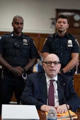Harvey Weinstein appears in Manhattan Supreme Court to be sentenced for sexually assaulting Miriam Haley Tuesday, September 23, 2026 in New York City New York. Pool  NYP202609239003 BARRYxWILLIAMS