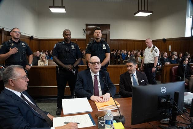 Harvey Weinstein appears in Manhattan Supreme Court to be sentenced for sexually assaulting Miriam Haley Tuesday, September 23, 2026 in New York City New York. Pool  NYP202609239009 STEVENxHIRSH