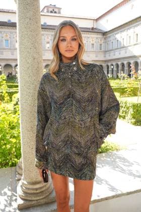 IPA88874822 - Milan, Milan Women s Fashion Week Spring Summer 2027 - Women s Fashion, Spring Summer 2027 - Missoni fashion show - arrivals - pictured: LAILA HASANOVIC  Copyright: xRiccardoxGIordanox xRiccardoxGiordano IPAx IPA88874822