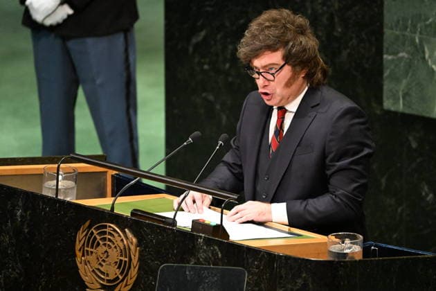 September 23, 2026, New York, New York, USA: President Javier Gerardo MILEI of the Argentine Republic addresses day 2 of the opening of the 81st Session of the United Nations General Assembly at United Nations Headquarters in New York, New York, USA on Wednesday, 23 September, 2026 New York USA  - ZUMAs152 20260923_faa_s152_212 Copyright: xKylexMazzax