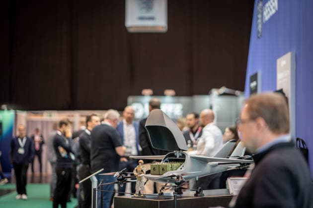 Blick in die Ausstellungshallen und auf das Messegelände -;Rüstungsmesse Euro Defence Expo 2026 in Essen, Deutschland, Essen Nordrhein-Westfalen Deutschland Messegelände
