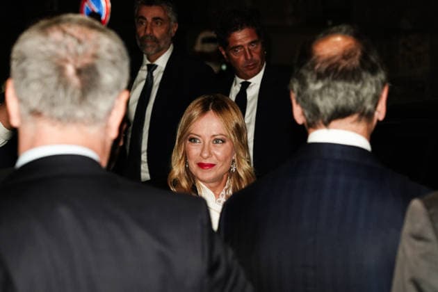 IPA88878357 - MILAN - Gala dinner at the Royal Palace in Milan to mark the opening of Milan Women s Fashion Week 2026 2027. Pictured: Giorgia Meloni.  Copyright: xEmanuelexRobertoxDexCarlix xx IPA88878357