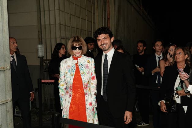 IPA88878362 - MILAN - Gala dinner at the Palazzo Reale in Milan to mark the opening of Milan Women s Fashion Week 2026 2027. Pictured: Anna Wintour and Tommaso Sacchi.  Copyright: xEmanuelexRobertoxDexCarlix xx IPA88878362