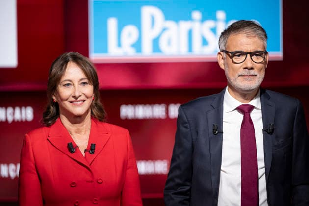 First Debate of the French Socialist Party Primary - Paris EB Segolene Royal and Olivier Faure during the First Debate of the French Socialist Party Primary at TF1 in Paris on November, 2026. Photo by Eliot Blondet ABACAPRESS.COM Paris France France  Copyright: xBlondetxEliot ABACAx