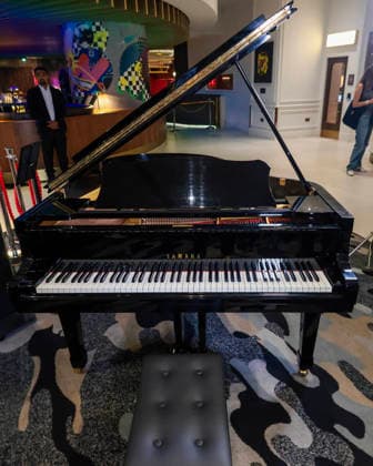 . 23 09 2026. London, United Kingdom. Grand Piano Played By Freddie Mercury up for Auction. Landmark Grand Piano Played Extensively By Freddie Mercury, Recording Mic & Handwritten Lyrics Up For Sale In Â£3 Million Music Auction. The Reinhold Mack Collection, an extraordinary 82-lot archive, offered directly by Mack: the legendary Queen producer and his son, Freddie, Mercury s godson. Spanning their landmark work together at Musicland Studios, the collection features handwritten lyrics, recording equipment and other personal memorabilia that document one of the most important creative partnerships in rock history. At the heart of the collection is the Yamaha C3 Grand Piano from Munich s legendary Musicland Studios, where it was played ex  xMartynxWheatleyx xi-Imagesx IIM-27025-0006