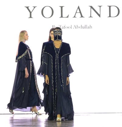 IPA88882218 - Milan, Italy ORIENTAL FASHION SHOW SS27 MFW Fashion Show and Backstage Spring Summer 2027 In the photo: YOLAND by Tafool Abdullah fashion show  Copyright: xNickxZonnaxxcopyrightx x xNickxZonnax IPA88882218