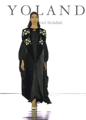 IPA88882202 - Milan, Italy ORIENTAL FASHION SHOW SS27 MFW Fashion Show and Backstage Spring Summer 2027 In the photo: YOLAND by Tafool Abdullah fashion show  Copyright: xNickxZonnaxxcopyrightx x xNickxZonnax IPA88882202