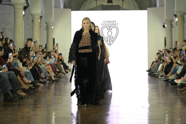 IPA88882233 - Milan, Italy ORIENTAL FASHION SHOW SS27 MFW Fashion Show and Backstage Spring Summer 2027 In the photo: GOWHER GOUVERNET fashion show  Copyright: xNickxZonnaxxcopyrightx x xNickxZonnax IPA88882233