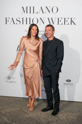 IPA88882553 - Milan, Milan Women™s Fashion Week Spring Summer 2027 - Women™s Fashion, Spring Summer 2027 - Gala Dinner hosted by the National Chamber of Italian Fashion - Arrivals In the photo: Guest  Copyright: xRiccardoxGIordanox xRiccardoxGiordano IPAx IPA88882553