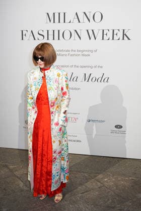 IPA88882604 - Milan, Milan Women™s Fashion Week Spring Summer 2027 - Women™s Fashion, Spring Summer 2027 - Gala Dinner hosted by the National Chamber of Italian Fashion - Arrivals Pictured: Anna Wintour  Copyright: xRiccardoxGIordanox xRiccardoxGiordano IPAx IPA88882604
