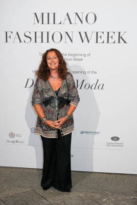 IPA88882643 - Milan, Milan Women™s Fashion Week Spring Summer 2027 - Women™s Fashion, Spring Summer 2027 - Gala Dinner hosted by the National Chamber of Italian Fashion - Arrivals Pictured: Angela Missoni  Copyright: xRiccardoxGIordanox xRiccardoxGiordano IPAx IPA88882643
