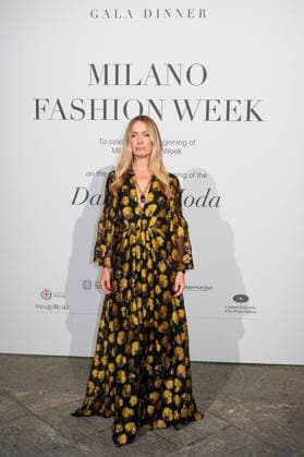 IPA88882649 - Milan, Milan Women™s Fashion Week Spring Summer 2027 - Women™s Fashion, Spring Summer 2027 - Gala Dinner hosted by the National Chamber of Italian Fashion - Arrivals In the photo: Guest  Copyright: xRiccardoxGIordanox xRiccardoxGiordano IPAx IPA88882649