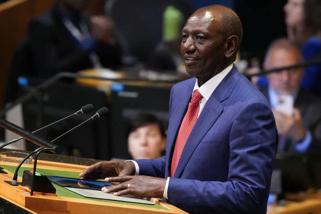 President of the Republic of Kenya William Samoei Ruto speaks at the UN General Assembly 81st session General Debate in UN General Assembly Hall at the United Nations Headquarters on Wednesday, September 23, 2026 in New York City.  NYP202609235008 STEPHANIxSPINDEL