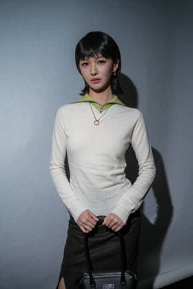 IPA88885991 - Milan, Milan Women™s Fashion Week Spring Summer 2027 - Women™s Fashion, Spring Summer 2027 - Maison Margela fashion show - front row Pictured: Paris Zhou  Copyright: xRiccardoxGIordanox xRiccardoxGiordano IPAx IPA88885991