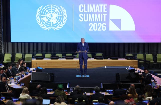 Turkish President Erdogan attends UN Secretary-General s climate event in New York NEW YORK, UNITED STATES - SEPTEMBER 23: (----EDITORIAL USE ONLY - MANDATORY CREDIT - TURKISH PRESIDENCY MURAT KULA HANDOUT - NO MARKETING NO ADVERTISING CAMPAIGNS - DISTRIBUTED AS A SERVICE TO CLIENTS----) Turkish President Recep Tayyip Erdogan makes a speech as he attends the UN Secretary-General s climate event at the United Nations headquarters in New York, United States, on September 23, 2026. Turkish Presidency Murat Kula Handout Anadolu New York United States. Editorial use only. Please get in touch for any other usage.  Copyright: x2026xAnadoluxTurkishxPresidencyx xMuratxKulax xHandoutx
