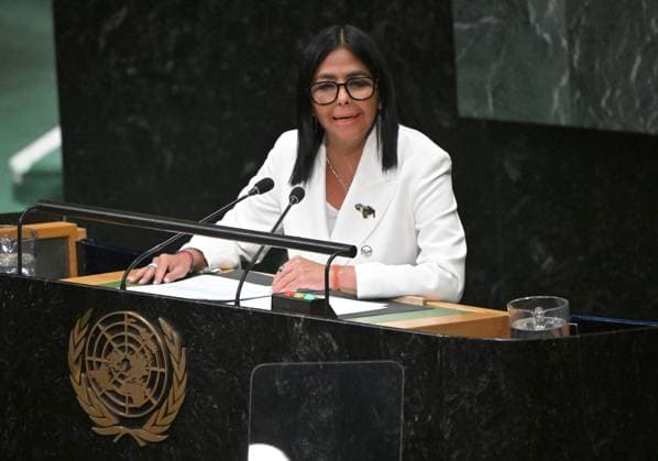 US UN General Assembly 9249939 23.09.2026 Venezuelan Interim President Delcy Rodriguez addresses the 81st United Nations General Assembly (UNGA) at the U.N. headquarters in New York City, the United States. Sergey Guneev Sputnik New York USA  Copyright: xSergeyxGuneevx
