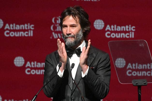 News Bilder des Tages #2 ANTHONY ALBANESE UNITED STATES VISIT, Actor Keanu Reeves at the Atlantic Council Global Citizen Awards during the United Nations General Assembly in New York, Wednesday, September 23, 2026. ( NO ARCHIVING NEW YORK New York United States of America  Copyright: xMICKxTSIKASx 20260924187199792164