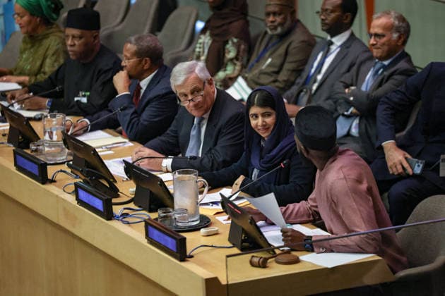 News Bilder des Tages #2 September 23, 2026, New York, New York, United States: Nobel Peace Prize laureate and education activist MALALA YOUSAFZAI participates in the Multiply Possibility High-Level Event: A New Era for Education Financing during UNGA81 at United Nations Headquarters. Co-hosted by Italy, Nigeria and the Global Partnership for Education, the event brought together leaders and partners to mobilise new commitments for global education financing. New York United States - ZUMAo116 20260923_znp_o116_051 Copyright: xBiancaxOterox