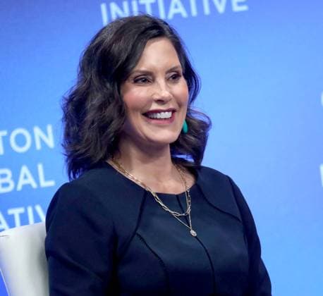 September 23, 2026, New York, New York, USA: Governor of Michigan GRETCHEN WHITMER seen during the Clinton Global Initiative 2026 Day 2 (CGI) held at the New York Hilton Hotel. New York USA - ZUMAk03_ 20260923_zaf_k03_105 Copyright: xNancyxKaszermanx