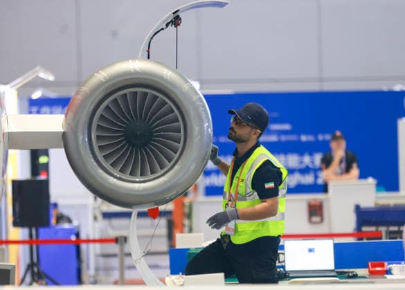 SHANGHAI, CHINA - SEPTEMBER 23: A competitor takes part in the Aircraft Maintenance event during the opening of the 48th WorldSkills Competition on September 23, 2026 in Shanghai, China. The global skills competition features contestants from various industries demonstrating their technical abilities.  Copyright: xChinaxNewsxServicex 111668958212