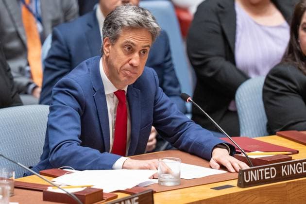September 23, 2026, Bronx, New York, USA: Secretary of State for Foreign, Commonwealth and Development Affairs of United Kingdom Ed Milband speaks during Security Council meeting on Ukraine at UN Headquarters in New York, NY on September 23, 2026 as Russian aggression is going on for more than 4 years. Bronx USA - ZUMAr339 20260923_znp_r339_045 Copyright: xLevxRadinx