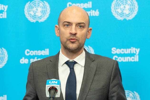 September 23, 2026, Bronx, New York, USA: Jean-Noel Barrot, Minister for Europe and Foreign Affairs, French Republic speaks to the press on Artificial Intelligence at Security Council stakeout at UN Headquarters in New York, NY on September 23, 2026. Bronx USA - ZUMAr339 20260923_znp_r339_022 Copyright: xLevxRadinx