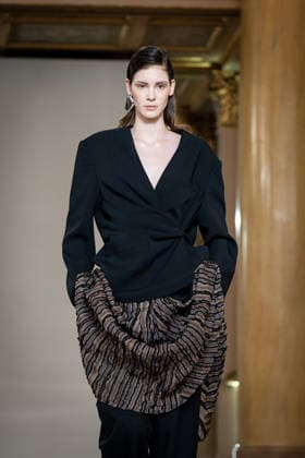 KEQIAO fashion show during the Milan Fashion Week - Womenswear Spring Summer 2027 in Milan, Italy, on 23 September 2026. A model walks the runway at KEQIAO fashion show during the Milan Fashion Week - Womenswear Spring Summer 2027 in Milan, Italy, on 23 September 2026., Credit:Stefano Costantino TTL Stefano Costantino Avalon Italy, Milan  Copyright: xStefanoxCostantinoxTTLx xStefanoxCostantinox xAvalonx 1137646159