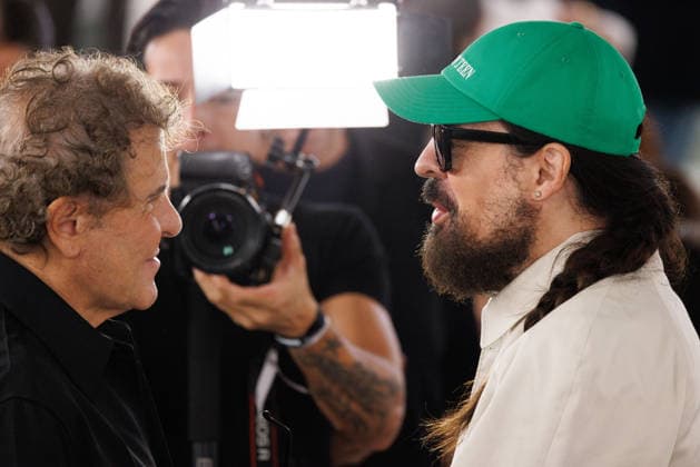 IPA88883591 - Milan, Milan Women™s Fashion Week Spring Summer 2027 - Women™s Fashion, Spring Summer 2027 - Jil Sander fashion show - front row - pictured: Renzo Rosso and Alessandro Michele.  Copyright: xCinziaxCamelax xx IPA88883591