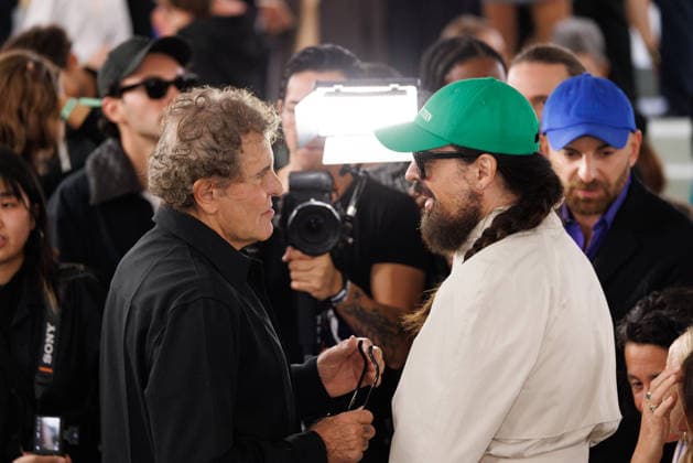 IPA88883603 - Milan, Milan Women™s Fashion Week Spring Summer 2027 - Women™s Fashion, Spring Summer 2027 - Jil Sander fashion show - front row - pictured: Renzo Rosso and Alessandro Michele.  Copyright: xCinziaxCamelax xx IPA88883603