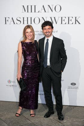 MFW - Gala Dinner hosted by the National Chamber of Italian Fashion Martina Mondadori and Tommaso Sacchi attend the Spring Summer 2027 Gala Dinner hosted by the National Chamber of Italian Fashion during Milan Women s Fashion Week in Milan, Italy on September 23, 2026. Photo by Riccardo Giordano IPA ABACAPRESS.COM Milan Italy  Copyright: xGiordanoxRiccardo IPA ABACAx