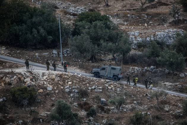Israeli forces raid Nablus NABLUS, WEST BANK, PALESTINE - SEPTEMBER 24 : Israeli forces are seen after they blew up the second-floor apartment of Palestinian prisoner Dawas Hassoun during a raid in Beit Imrin town of Nablus, West Bank, Palestine on September 24, 2026. Nedal Eshtayah Anadolu Nablus Palestinian Territory, Occupied. Editorial use only. Please get in touch for any other usage.  Copyright: x2026xAnadoluxNedalxEshtayahx