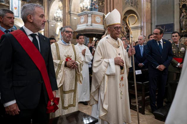 La Mercè Festival in Barcelona: Cardinal Juan José Omella presides over the La Mercè Mass at the Basilica of La Mercè on September 24, 2026, in Barcelona, Catalonia, Spain. The 2026 Mercè Festival is celebrated in Barcelona from September 23 to 27. As the city’s major festival, this year’s festival features more than 109 free concerts, street performances, and its iconic cultural traditions. SEPTEMBER 24, 2026 Lorena Sopê Spain  Copyright: xLorenaxSopÃªnax 7795813