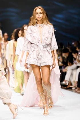 MFW Spring Summer 2027 Laila Hasanovic Genny catwalk MP MILAN, ITALY - SEPTEMBER 24: Laila Hasanovic walks Genny catwalk during the Milan Fashion Week - Womenswear Spring Summer 2027 on September 24, 2026 in Milan, Italy. Photo by Marco Piovanotto Abacapress.com Milan Italy  Copyright: xPiovanottoxMarco ABACAx