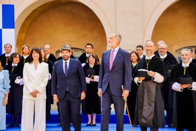 Felipe VI Attends the Opening of the 2026–27 Academic Year at the Polytechnic University of Cartagena King Felipe VI, accompanied by the president of the Region of Murcia, Fernando López Miras, attended the opening of the 2026–2027 academic year, in the auditorium of the Polytechnic University of Cartagena, on September 24, 2026, in Cartagena, Region of Murcia, Spain. This event marks the official start of the academic year for the more than two million college students who will attend classes in Spain. SEPTEMBER 24, 2026, Spain  Copyright: xRobertoxPlazax 7796040