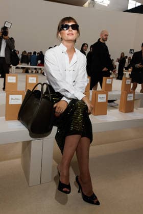 IPA88906910 - Milan, Milan Women™s Fashion Week Spring Summer 2027 - Women™s Fashion, Spring Summer 2027 - Max Mara fashion show - guests - Pictured: Leighton Meester  Copyright: xCinziaxCamelax xx IPA88906910