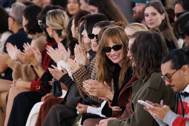 IPA88907373 - Milan, Milan Women™s Fashion Week Spring Summer 2027 - Women™s Fashion, Spring Summer 2027 - Max Mara fashion show - guests - Pictured: guests in the front row.  Copyright: xCinziaxCamelax xx IPA88907373