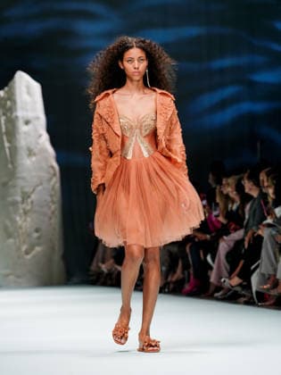 IPA88905301 - Milan, Milan Women™s Fashion Week Spring Summer 2027 - Women™s Fashion, Spring Summer 2027 - Genny fashion show - pictured on the runway: Model.  Copyright: xEmanuelexDexCarlix xEmanuelexDexCarlix IPA88905301