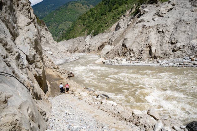 September 24, 2026, Rasuwa, Bagmati, Nepal: The flood has left much of Syabrubesi in ruins, with residents still searching for missing loved ones and struggling to come to terms with the devastation...Syabrubesi Bazaar in Rasuwa, one of the areas hardest hit by the August 26 flood in the Bhotekoshi River, has been largely devastated. Rasuwa Nepal  - ZUMAa308 20260924_znp_a308_008 Copyright: xChandraxBahadurxAlex