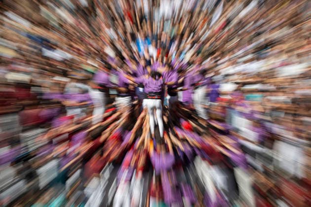 La Mercè Festival in Barcelona: Construction of a Castell during the Castellera Day of the La Mercè Festival, on September 24, 2026, in Barcelona, Catalonia, Spain. The 2026 Mercè Festival will be held in Barcelona from September 23 to 27. As the city’s major annual festival, this year’s festival features more than 109 free concerts, street performances, and its iconic cultural traditions. SEPTEMBER 24, 2026 Lorena Sopê Spain  Copyright: xLorenaxSopÃªnax 7796676