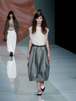 IPA88910077 - Milan, Milan Women™s Fashion Week Spring Summer 2027 - Women™s Fashion, Spring Summer 2027 - Anteprima fashion show - pictured on the runway: model  Copyright: xEmanuelexDexCarlix xEmanuelexDexCarlix IPA88910077
