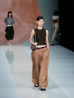 IPA88910708 - Milan, Milan Women™s Fashion Week Spring Summer 2027 - Women™s Fashion, Spring Summer 2027 - Anteprima fashion show - pictured on the runway: model  Copyright: xEmanuelexDexCarlix xEmanuelexDexCarlix IPA88910708