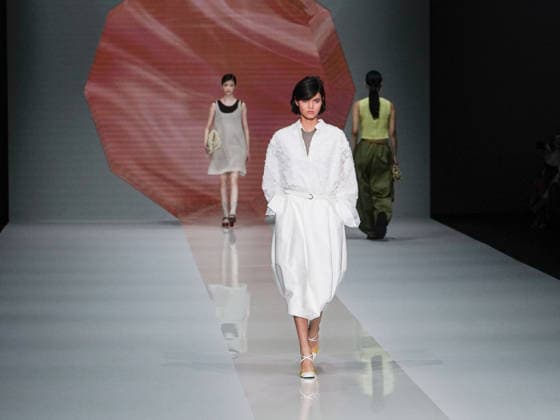 IPA88910746 - Milan, Milan Women™s Fashion Week Spring Summer 2027 - Women™s Fashion, Spring Summer 2027 - Anteprima fashion show - pictured on the runway: model  Copyright: xEmanuelexDexCarlix xEmanuelexDexCarlix IPA88910746