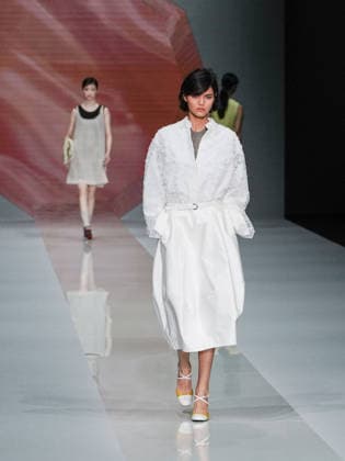 IPA88910749 - Milan, Milan Women™s Fashion Week Spring Summer 2027 - Women™s Fashion, Spring Summer 2027 - Anteprima fashion show - pictured on the runway: model  Copyright: xEmanuelexDexCarlix xEmanuelexDexCarlix IPA88910749
