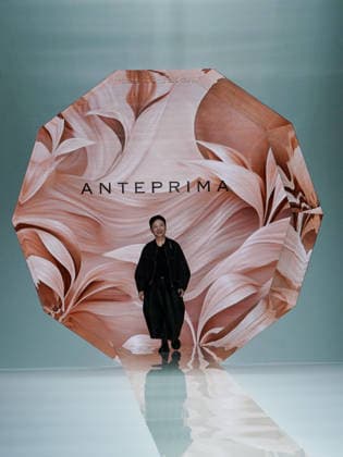 IPA88910894 - Milan, Milan Women™s Fashion Week Spring Summer 2027 - Women™s Fashion, Spring Summer 2027 - Anteprima fashion show - pictured on the runway: designer Izumi Ogino  Copyright: xEmanuelexDexCarlix xEmanuelexDexCarlix IPA88910894