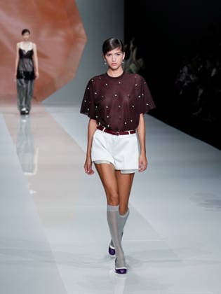 IPA88910773 - Milan, Milan Women™s Fashion Week Spring Summer 2027 - Women™s Fashion, Spring Summer 2027 - Anteprima fashion show - pictured on the runway: model  Copyright: xEmanuelexDexCarlix xEmanuelexDexCarlix IPA88910773