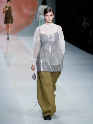 IPA88910010 - Milan, Milan Women™s Fashion Week Spring Summer 2027 - Women™s Fashion, Spring Summer 2027 - Anteprima fashion show - pictured on the runway: model  Copyright: xEmanuelexDexCarlix xEmanuelexDexCarlix IPA88910010