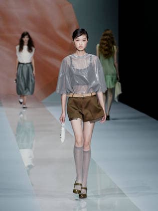 IPA88910061 - Milan, Milan Women™s Fashion Week Spring Summer 2027 - Women™s Fashion, Spring Summer 2027 - Anteprima fashion show - pictured on the runway: model  Copyright: xEmanuelexDexCarlix xEmanuelexDexCarlix IPA88910061